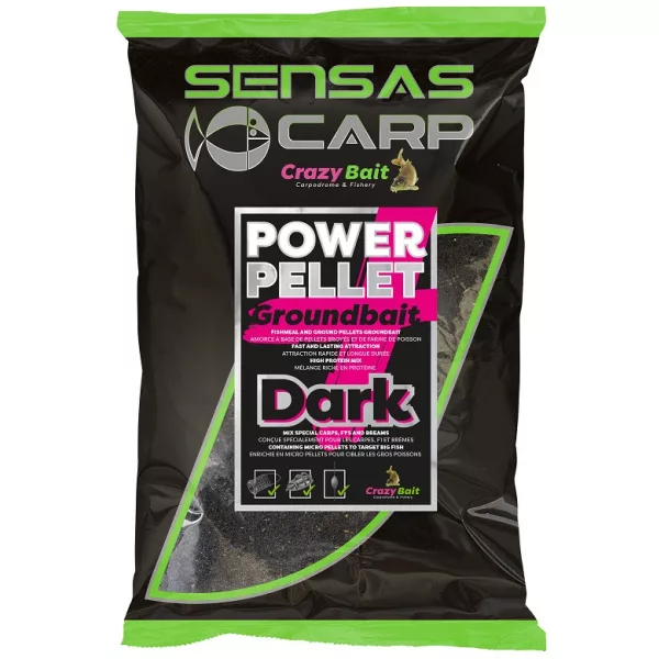 Sensas Regno Unito Power Pellet Plus Dark Pastura 2kg