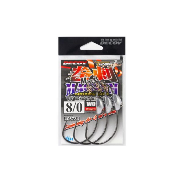 Decoy Worm 130M Makisagu Magnum #10/0 14gr Súlyozott Offset Horog 2db