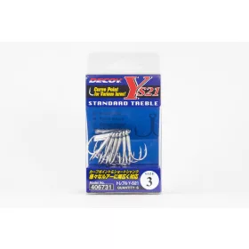   Decoy Y-S21 Standard #1/0 Füles Szakállas Háromágú Horog 4db