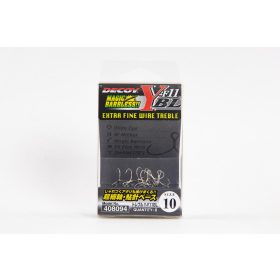   Decoy Y-F11BL Extra Fine Wire #8 Barbless Füles Szakáll Nélküli Háromágú Horog 8db