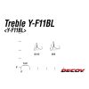 Decoy Y-F11BL Extra Fine Wire #8 Barbless Füles Szakáll Nélküli Háromágú Horog 8db