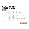 Decoy Y-S22 Multi Purpose #8 Füles Szakállas Háromágú Horog 6db