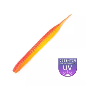   DS Sexy Worm 10,16cm Limone fuoco 6 pezzi/confezione esca artificiale in plastica