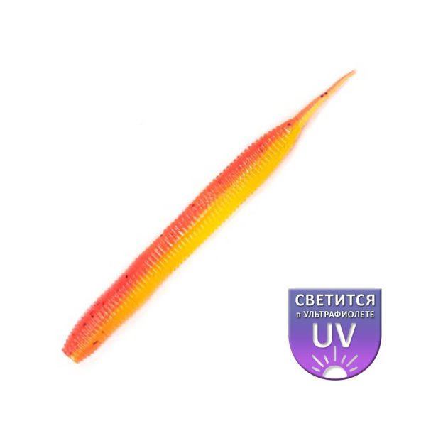 DS Sexy Worm 10,16cm Limone fuoco 6 pezzi/confezione esca artificiale in plastica