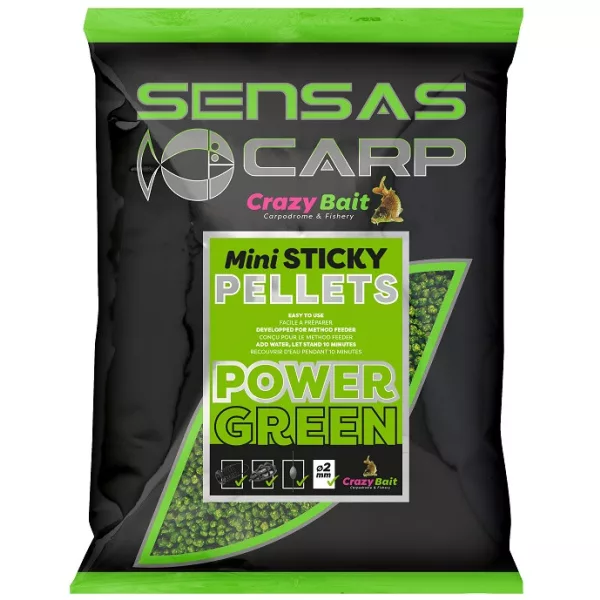 Sensas Pellet Mini Sticky Green Pellet da pastura 700gr