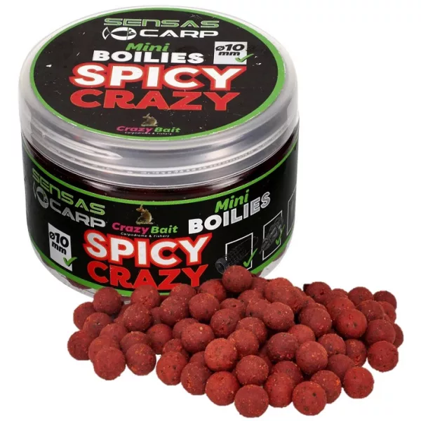 Sensas Mini Boilies Crazy Spicy 10mm Boilies da innesco 80gr