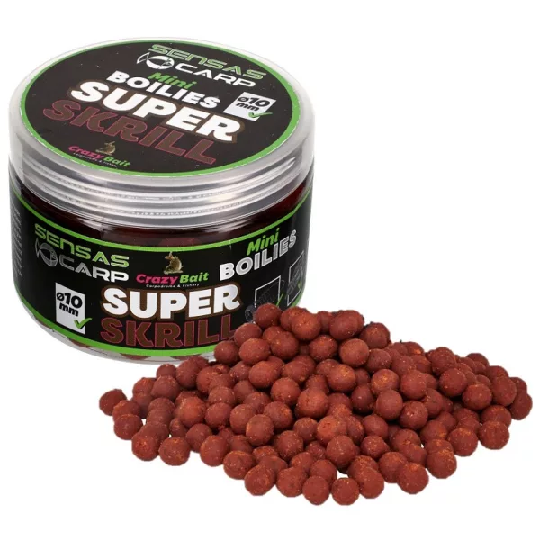 Sensas Mini Boilies Crazy Super Krill 10mm Boilies da innesco 80gr