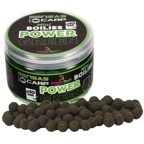 Sensas Mini Boilies Crazy Green 10mm Boilies da innesco 80gr