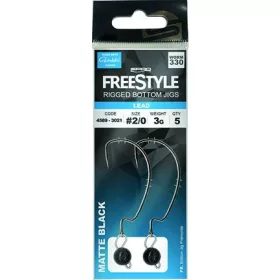 Spro FreeStyle Rigged Bottom Jigs Glow 3g #1 jig da fondo