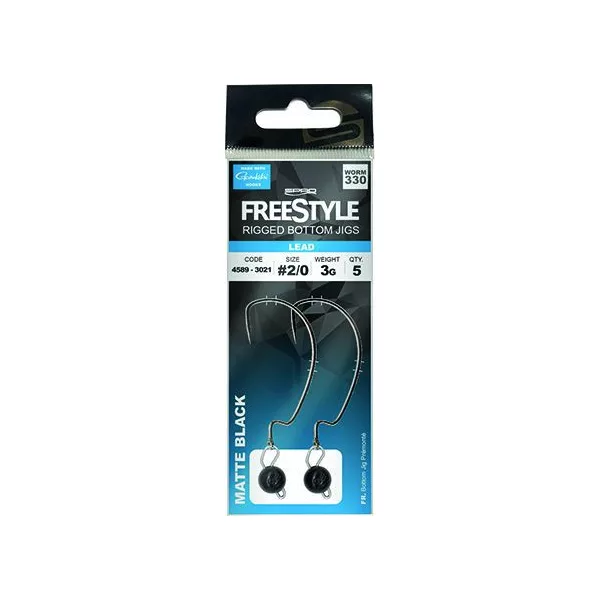 Spro FreeStyle Rigged Bottom Jigs Glow 3g #1 jig da fondo