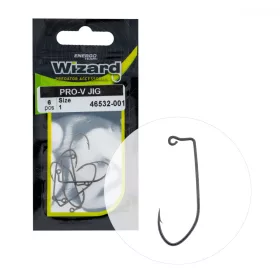   Wizard Pro-V Jig Occhiellato Barbigliato 1 Amo Offset da Spinning