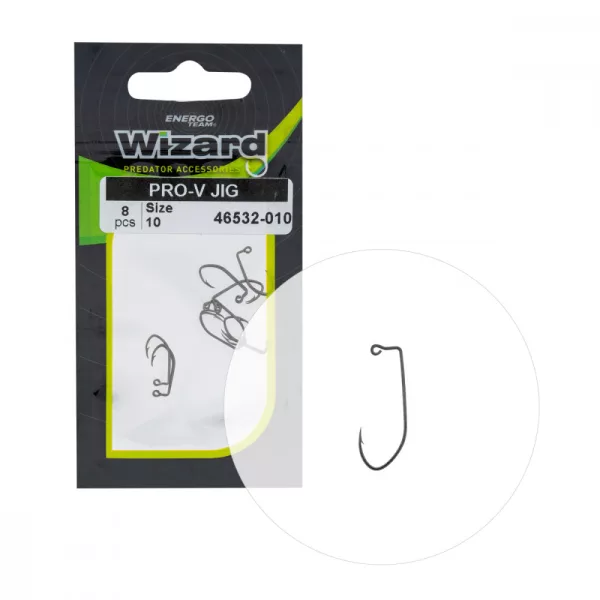 Wizard Pro-V Jig Occhiellato Barbigliato 10 Amo Offset da Spinning