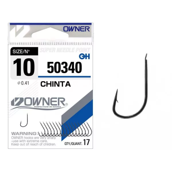 Owner Chinta 50340 6 Amo da pesca fine barbato e con paletta 16 pz