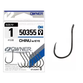   Owner Chinu We 50355 5 Amo per boilies con ardiglione, con occhiello 12 pezzi