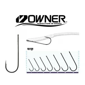   Owner 5100 2/0 Amo per lucioperca a gambo singolo, con occhiello, barbuto 6pz