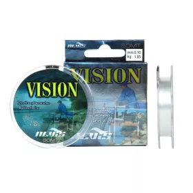 Nevis Visione 50m 0.10mm Leader monofilo-Trasparente