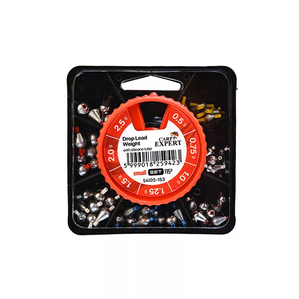 Carp Expert Small 0,5-2,5gr Set di piombi a goccia con inserto 115gr