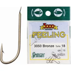   Sensas Feeling 3050 Bronzo Amo da brema con ardiglione, misura 20, 15 pezzi