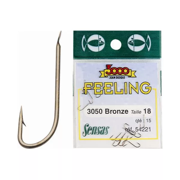 Sensas Feeling 3050 Bronzo Amo da brema con ardiglione, misura 20, 15 pezzi