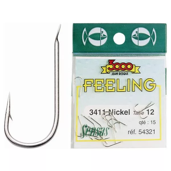 Sensas Feeling 3411 Nichel Amo da brema con ardiglione, misura 22, 15 pezzi