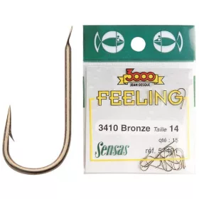   Sensas Feeling 3410 Bronzo Amo da brema con ardiglione, misura 16, 15 pezzi