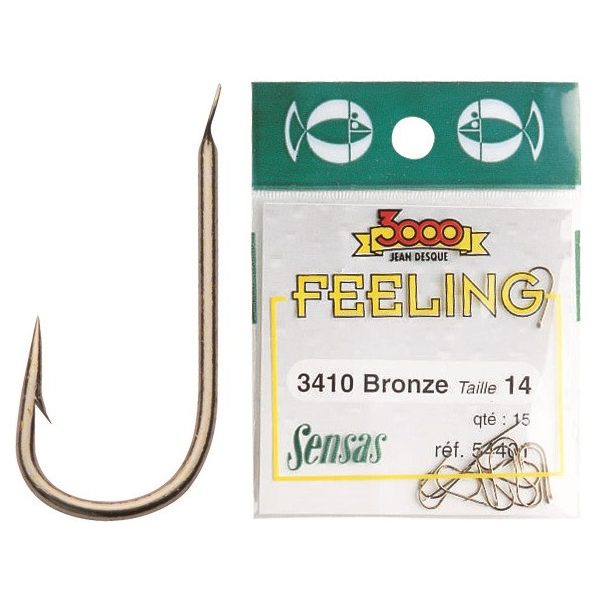 Sensas Feeling 3410 Bronzo Amo da brema con ardiglione, misura 14, 15 pezzi
