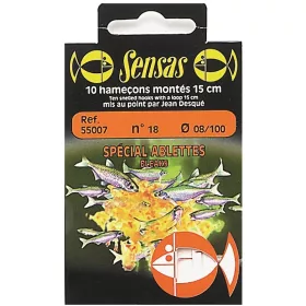   Sensas Special Bleak 15cm 0,08mm 22 Amo pre-legato in monofilo 10pz