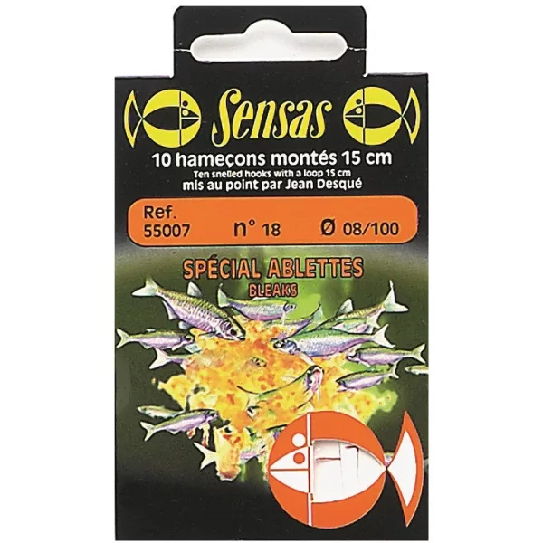 Sensas Special Bleak 15cm 0,08mm 22 Amo pre-legato in monofilo 10pz