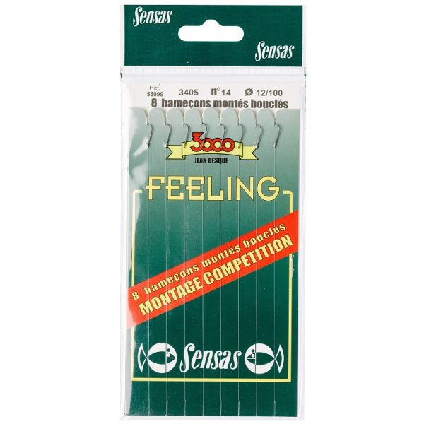 Sensas Feeling 3405 Nero 18cm 0,07mm 22 Monofilo Amo Pre-legato 8pz