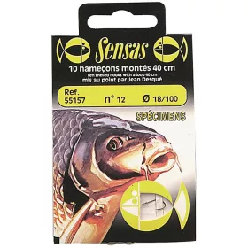 Sensas Specimen 40cm 0,12mm 18 Amo legato in monofilo 10pz