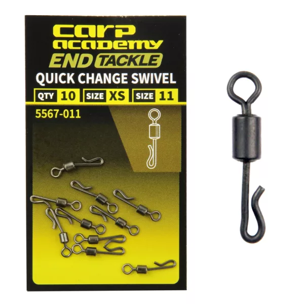Carp Academy Clip rapida da carpa con girella 11 XS 10db