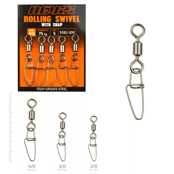 Nevis Girella Extra Forte con Moschettone di Sicurezza 3/0