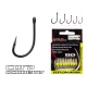 Carp Academy Teflon Hook XS-1 Nero 2 10pz/confezione Occhiellato Barbigliato Amo da boilie