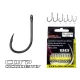 Carp Academy Teflon Hook XS-2 Nero 1 10pz/confezione Occhiellato Barbigliato Amo da boilie