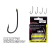 Carp Academy Teflon Hook XS-3 Nero 2 10pz/confezione Occhiellato Barbigliato Amo da boilie
