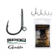 Carp Academy Teflon Hook XS-5 Nero 8 10pz/confezione Occhiellato Barbigliato Amo da boilie