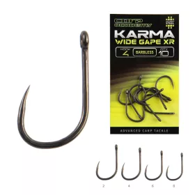   Carp Academy Karma Wide Gape XR Amo con 4 Occhielli, Senza Barbozza 10pz