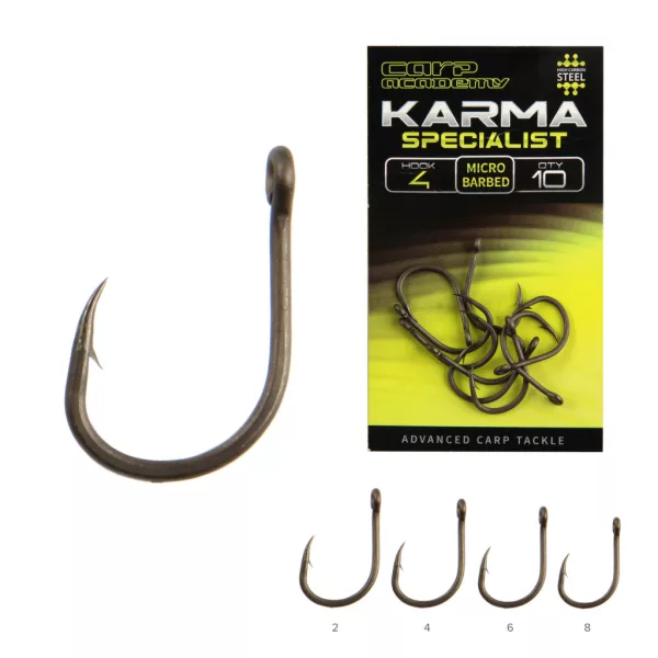 Carp Academy Karma Specialist-X Amo con 2 Occhielli, Barbozzato 10pz