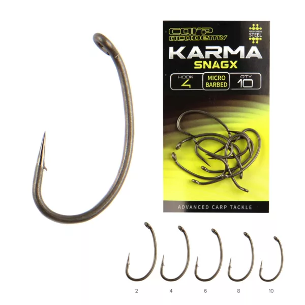 Carp Academy Karma SnagX 2 Amo con ardiglione ad occhiello 10 pz