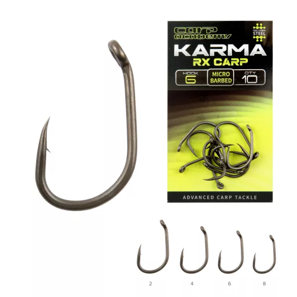 Carp Academy Karma RX Carp 8 Füles, Szakállas Bojlis Horog 10db