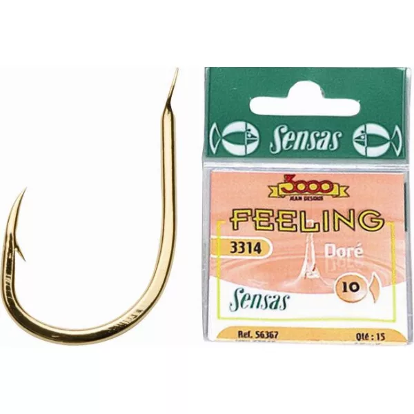 Sensas Feeling 3314 Oro Misura 12, Amo Boilies Barbed 15 pezzi