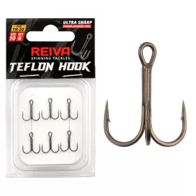   Reiva Teflon Treble TR-20 8 Füles, Szakállas Hármashorog 6db