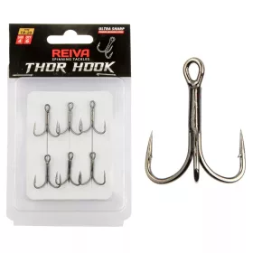   Reiva Amo triplo TR-20 Nero 6 6 pezzi/confezione Anellato Con ardiglione Amo da pesce predatore