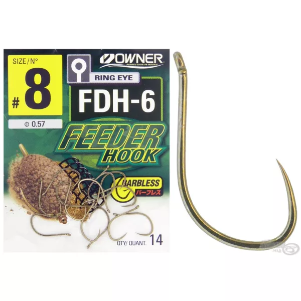 Owner FDH-6 8 Amo Feeder con occhiello, Senza Ardiglione 14pz