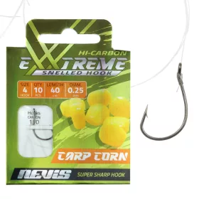   Nevis 8 Barbe, Ad occhiello 40cm 0,22mm Amo da carpa pre-legato in monofilo 10pz