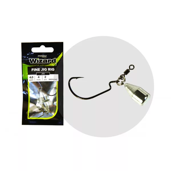 Wizard Fine Jig Rig 4 4gr Montatura Offset 2 pz