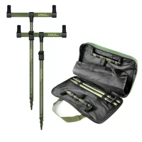   CARP ACADEMY Set di porta canne Black Carp da 2 pezzi 40-60cm/25cm Set di picchetti