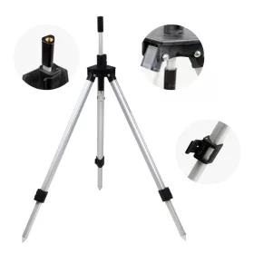 NEVIS Supporto per canne in alluminio /argento/ Treppiede
