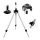 NEVIS Supporto per canne in alluminio /argento/ Treppiede