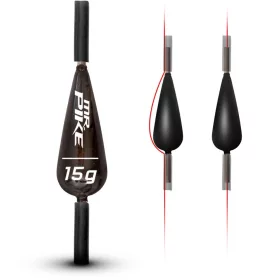   Quantum Mr. Pike Piombo scorrevole senza piombo 15G Nero 3 Pezzi